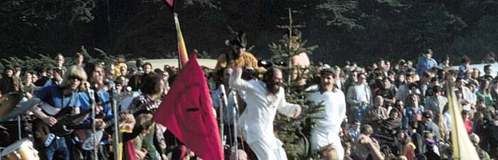 Allen Ginsberg dancing at the Human Be In, January 14, 1967.