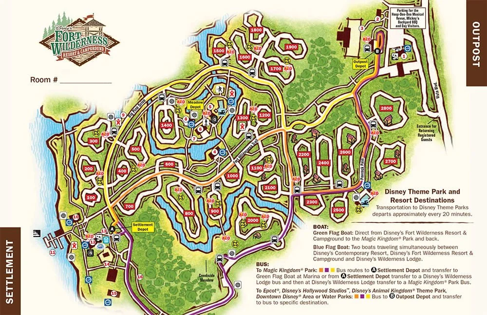 Disney's Fort Wilderness Resort Map 2023