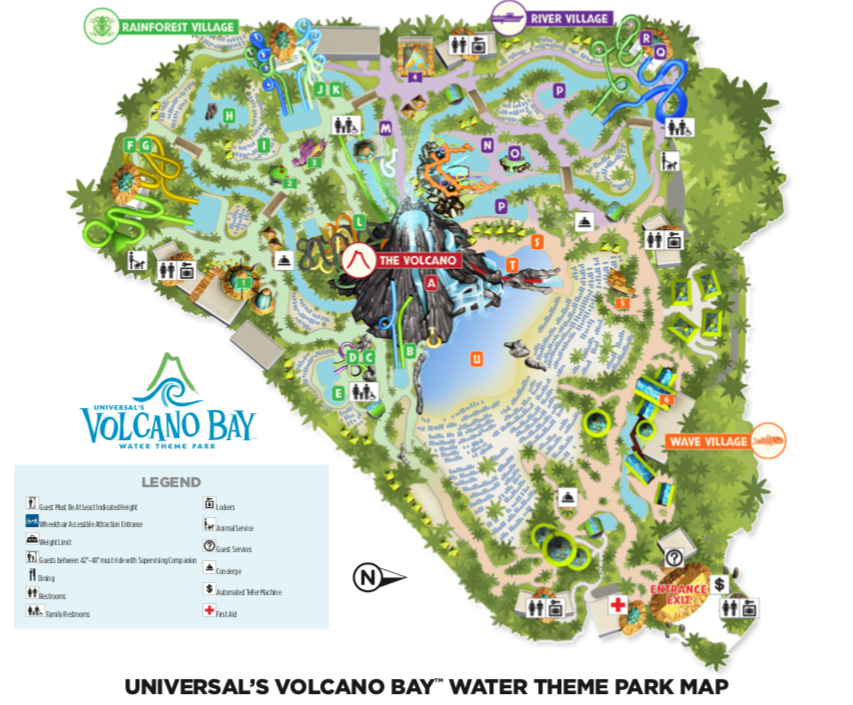 Universal Volcano Bay Map