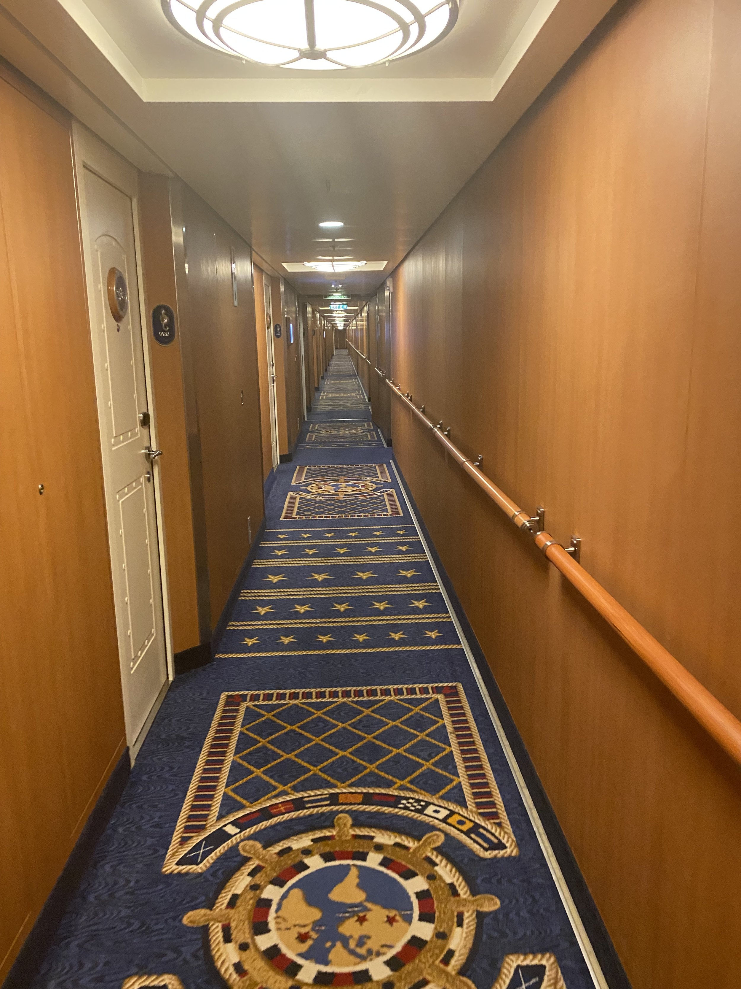  After the first day, you learn your way around the ship. The hallways are endless - the Disney Dream is massive ship.  