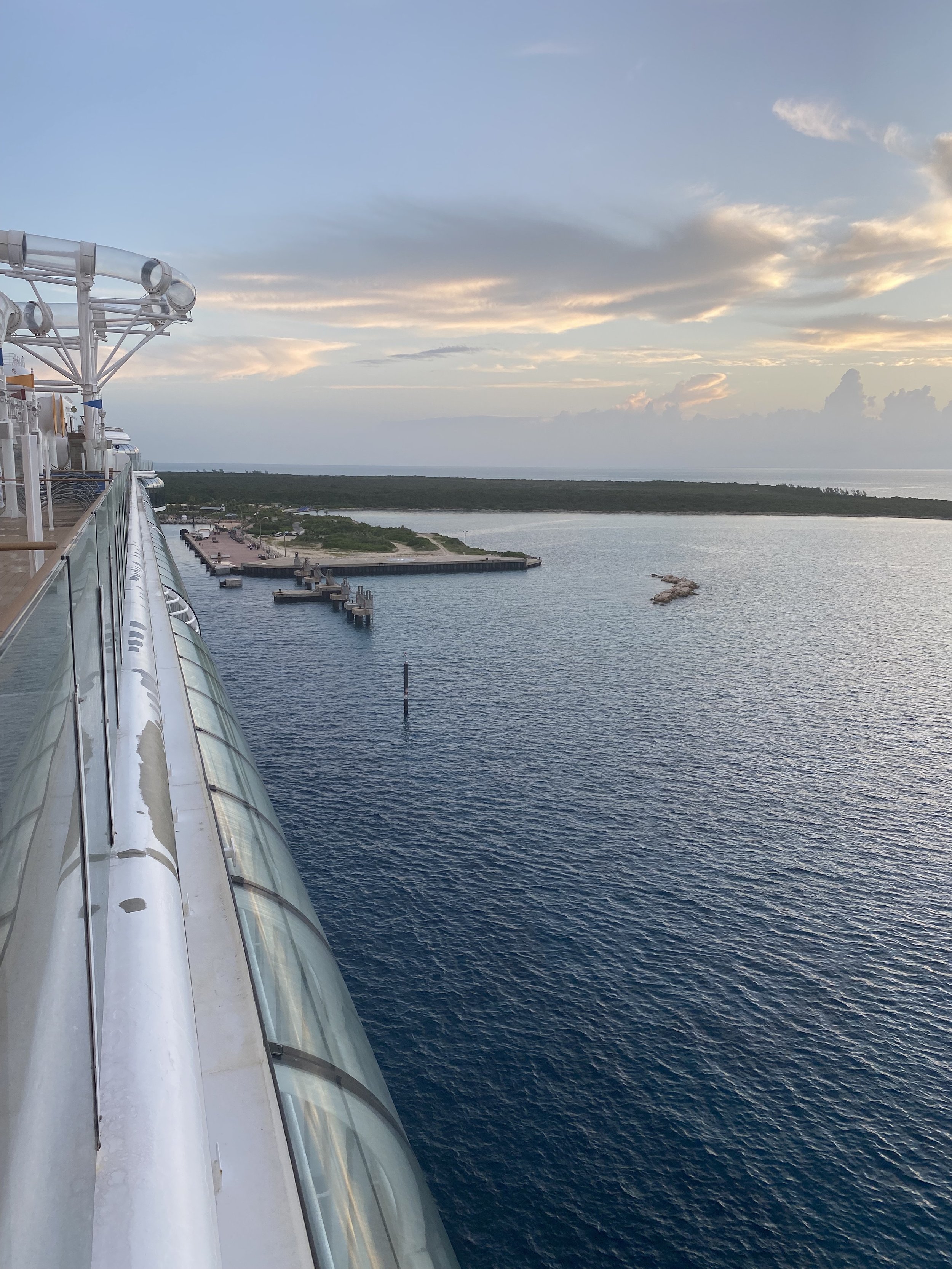  The Dream backs in at Castaway. The captain maneuvers the ship like he’s backing into a parking space at the grocery store! Impressive! 