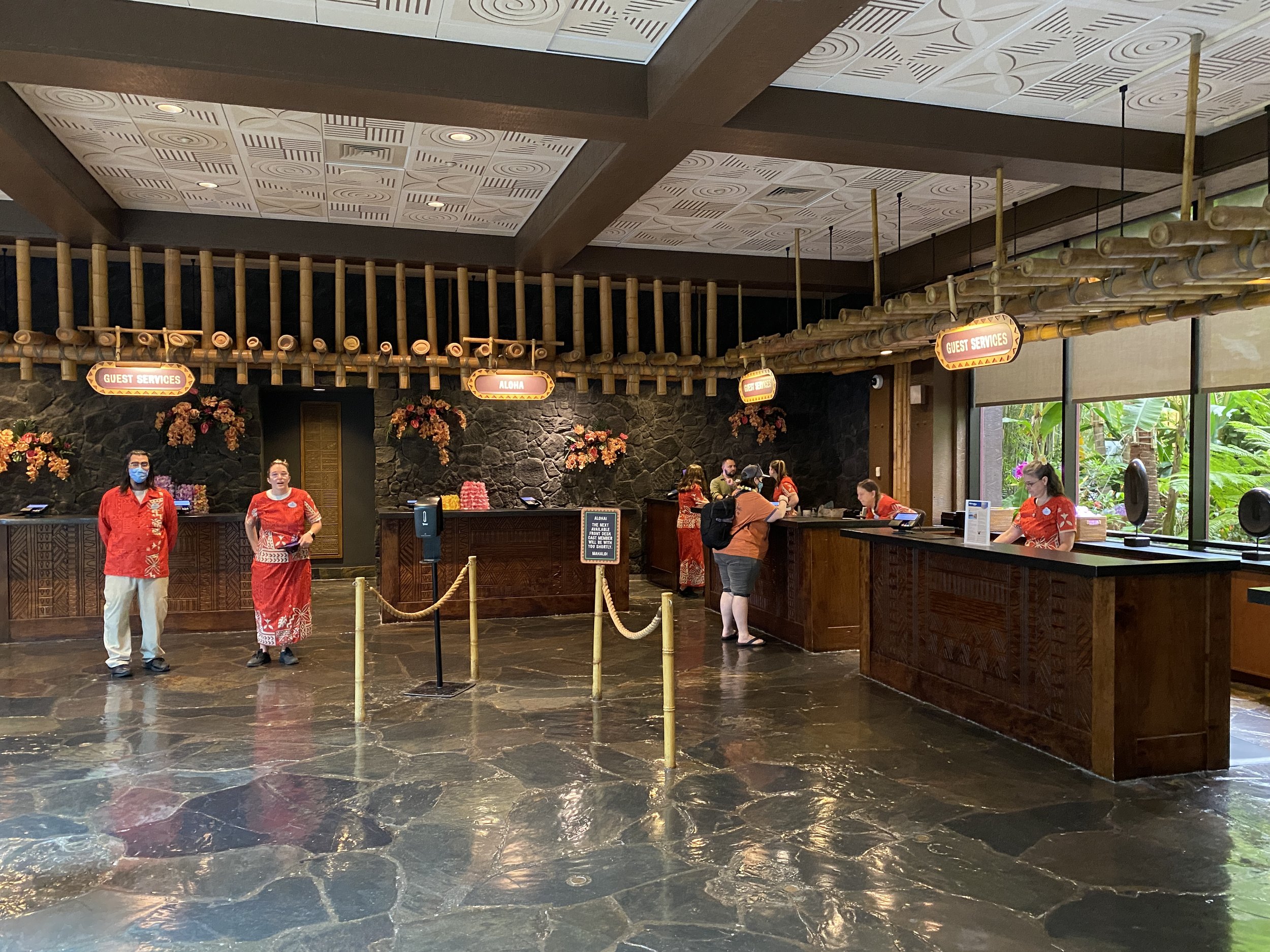  Online check-in is an option at  Disney’s Polynesian Village Resort , but I still recommend stopping at the front desk to pick up a resort map.     There are a number of outer buildings at this resort and if you’re not sure where you’re going, you c