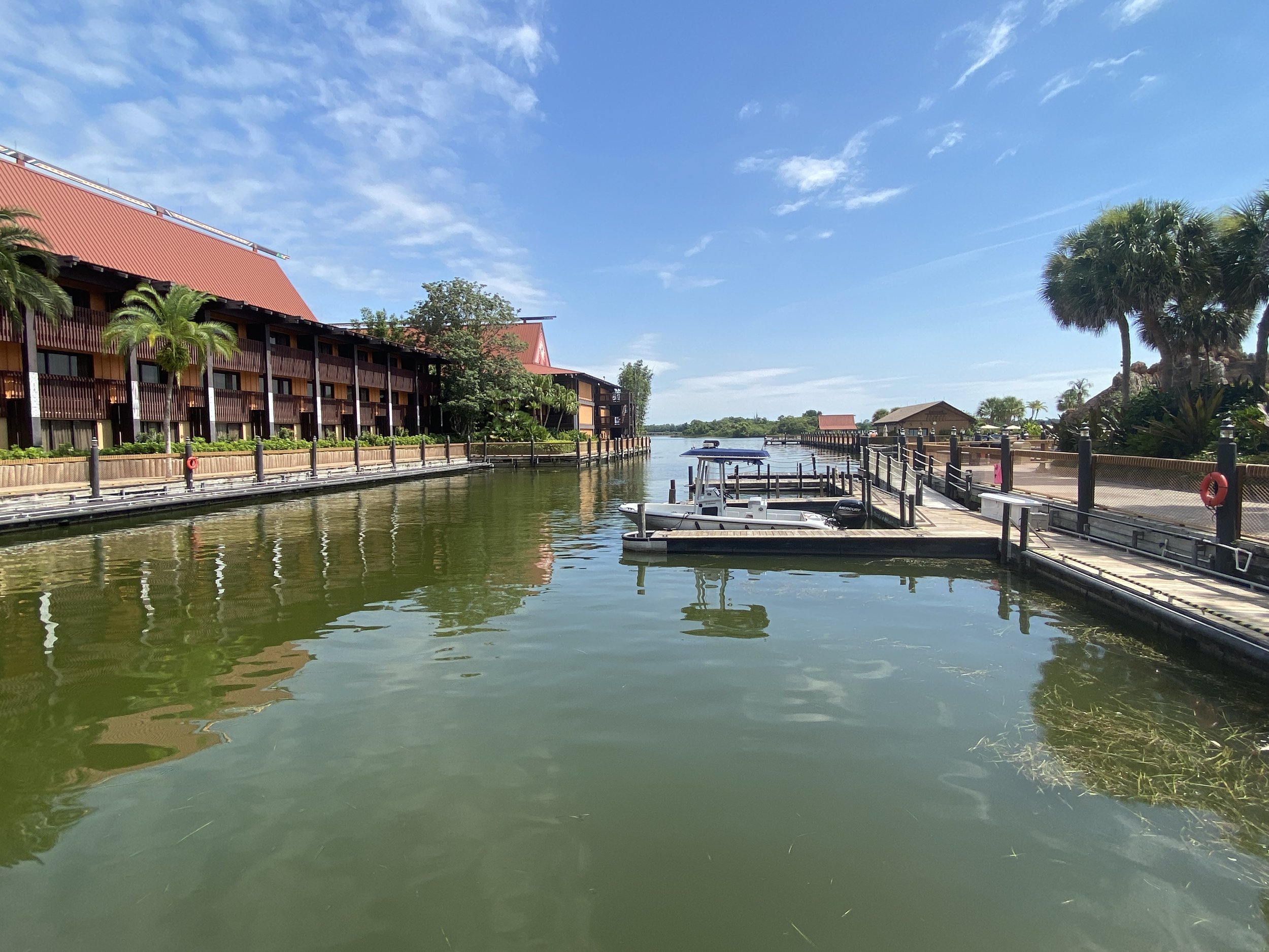  This is the marina at  Disney’s Polynesian Village  resort. The marina has been used in a variety of ways over the years. At one point, this was home to a massive Chinese sailing vessel that sailed the Seven Seas Lagoon. 