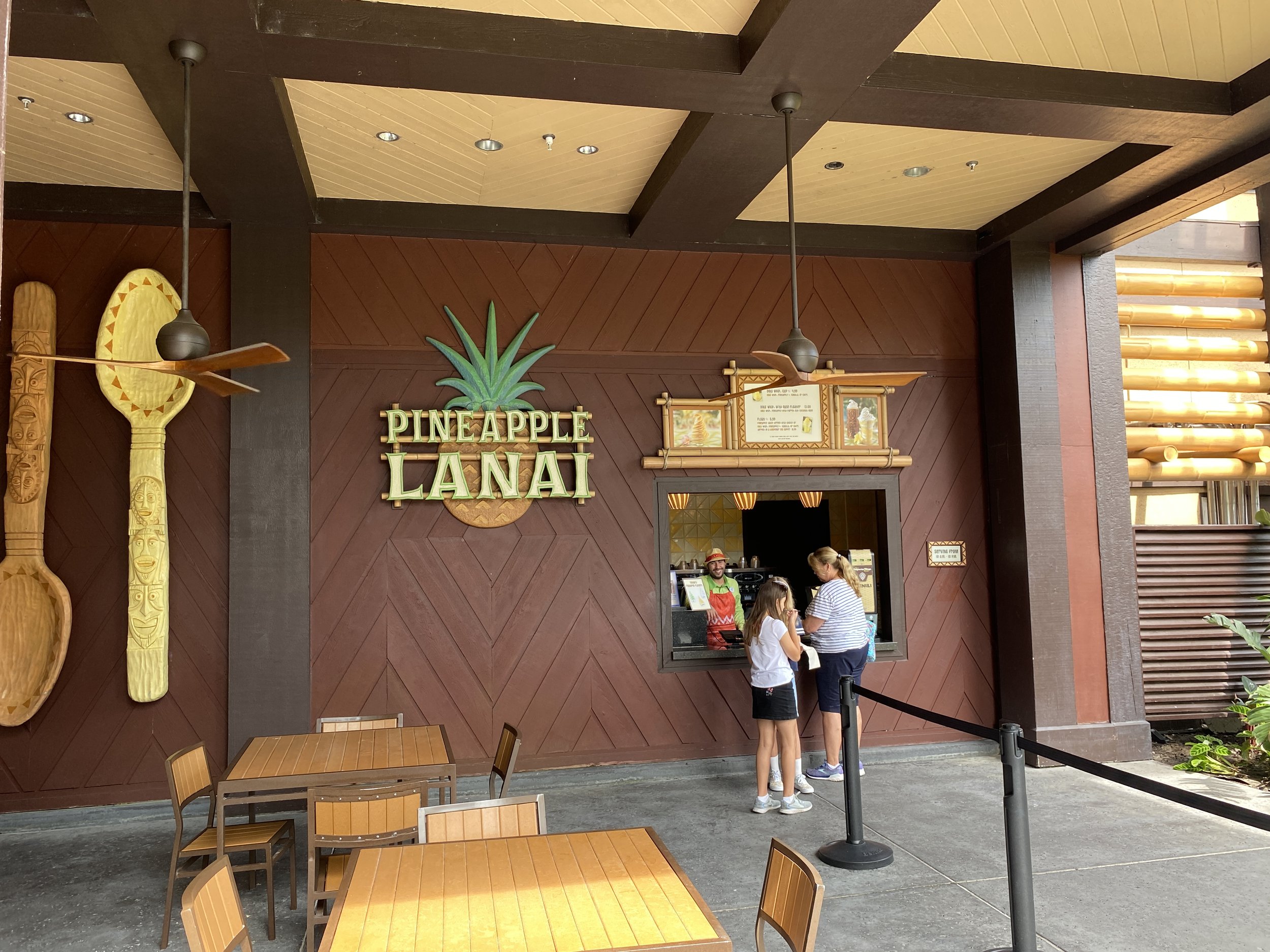  Years ago Captain Cook’s had an ice cream machine that served vanilla and pineapple swirl, known as the Dole Whip.    A cult following developed (myself included) and  it became so popular that Disney built a takeout window and added seating to bett