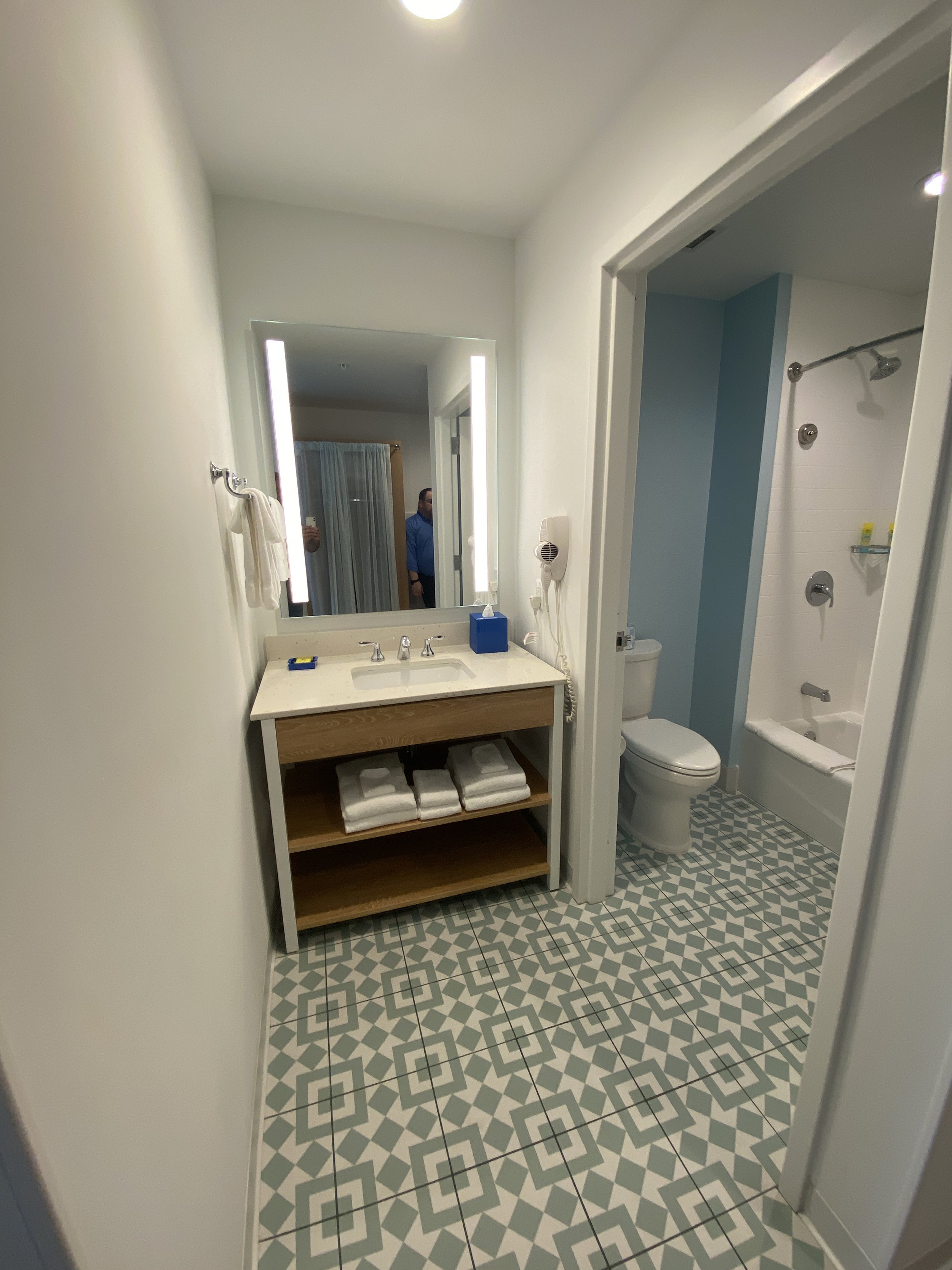  Bathrooms have a separate bath and vanity area so multiple people can get ready at once. 