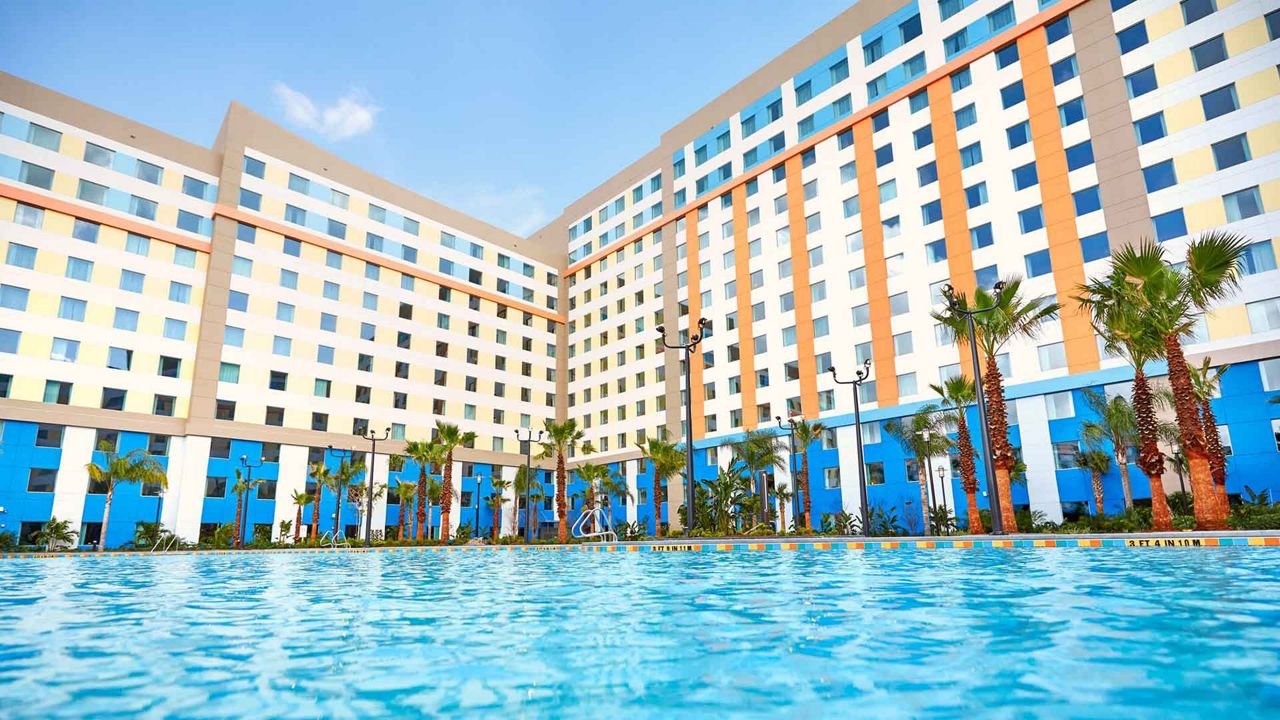  The pool at Dockside is located in the heart of the hotel, just steps away from the food court and Wave Makers Pool Bar.  