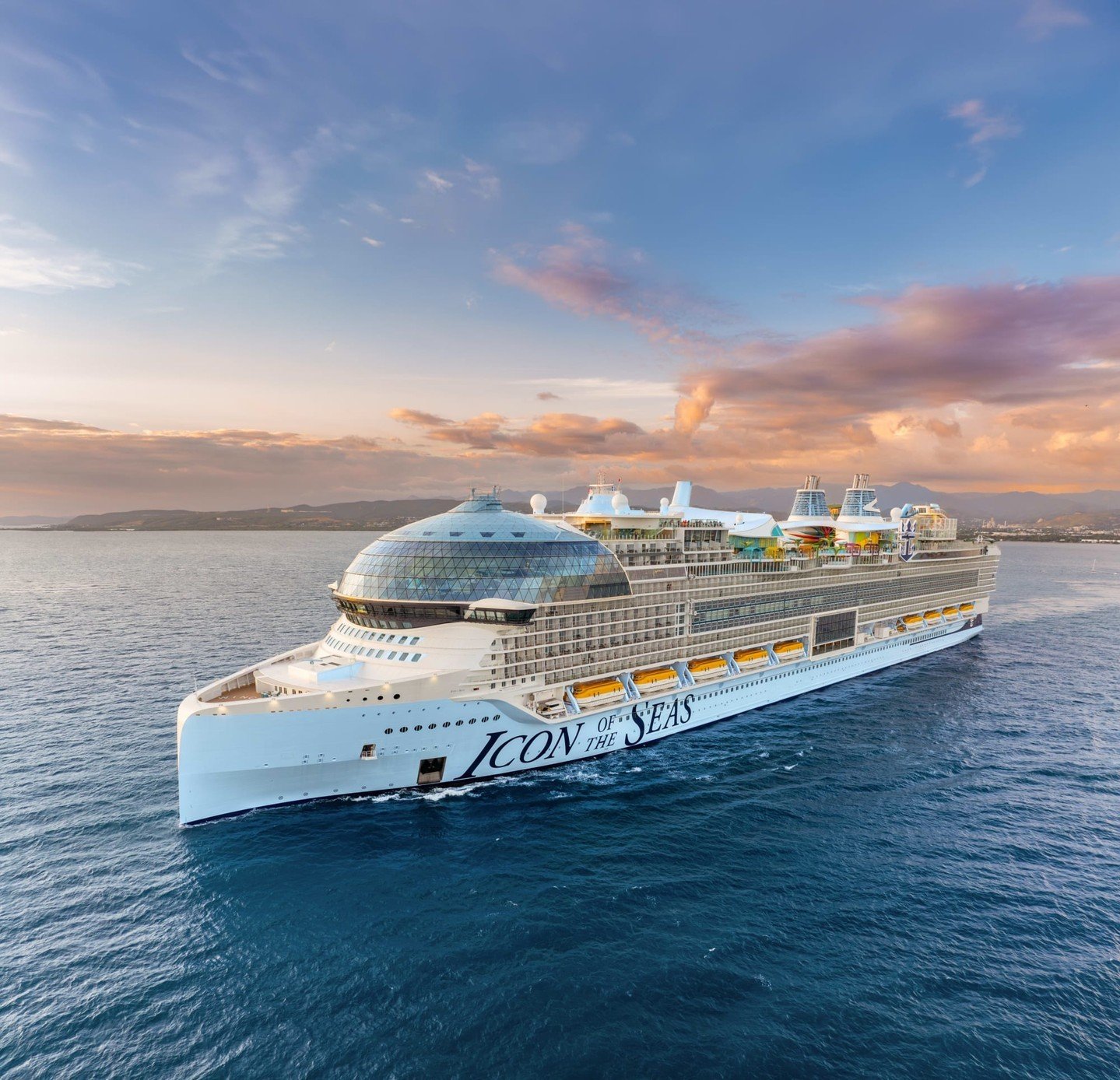 Set sail on the adventure of a lifetime 🚢🌊 Discover the all-new Icon of the Seas- the fist Icon Class Ship! Here's to sailing 100 days of sunsets, smiles, and seas. 🌅✨ #IconOfTheSeas #RoyalCaribbean 
Contact me