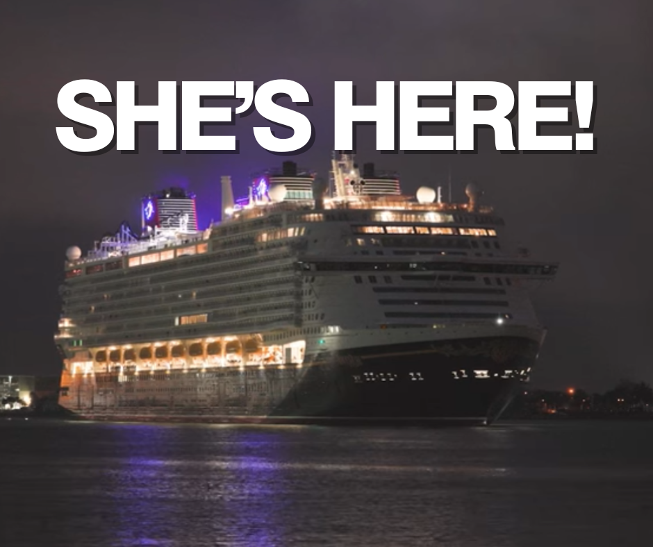 Disney History! The New Disney Adventure Arrives in Port Canaveral, Florida