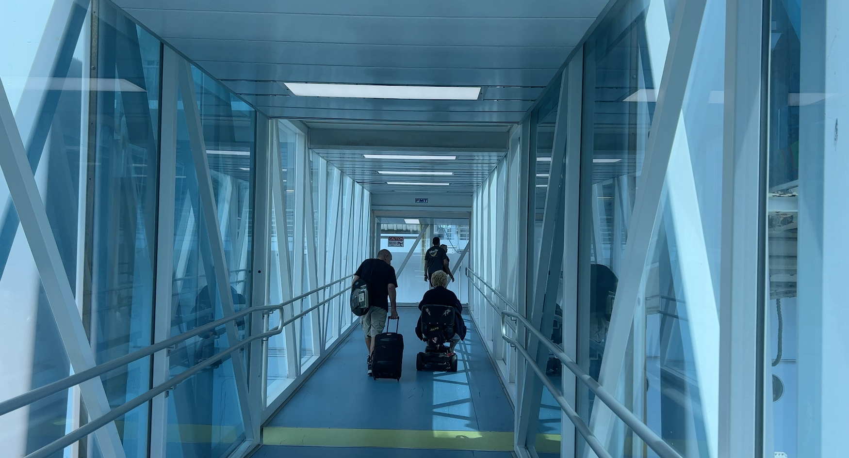 Person on a scooter on a royal caribbean ship