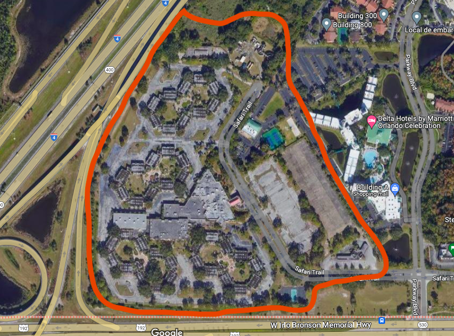 Orlando Sun Resort Abandoned Map