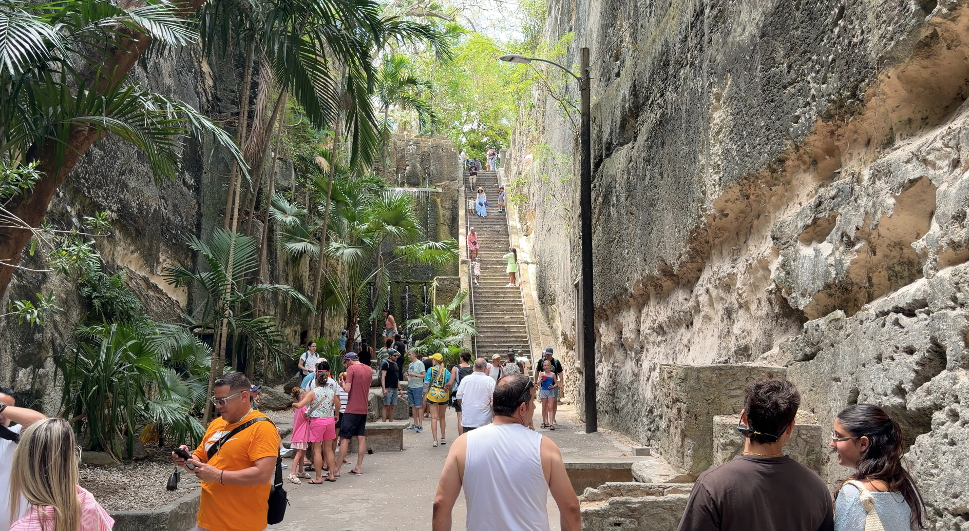 queen's stairs from the bottom looking up in nassau bahamas