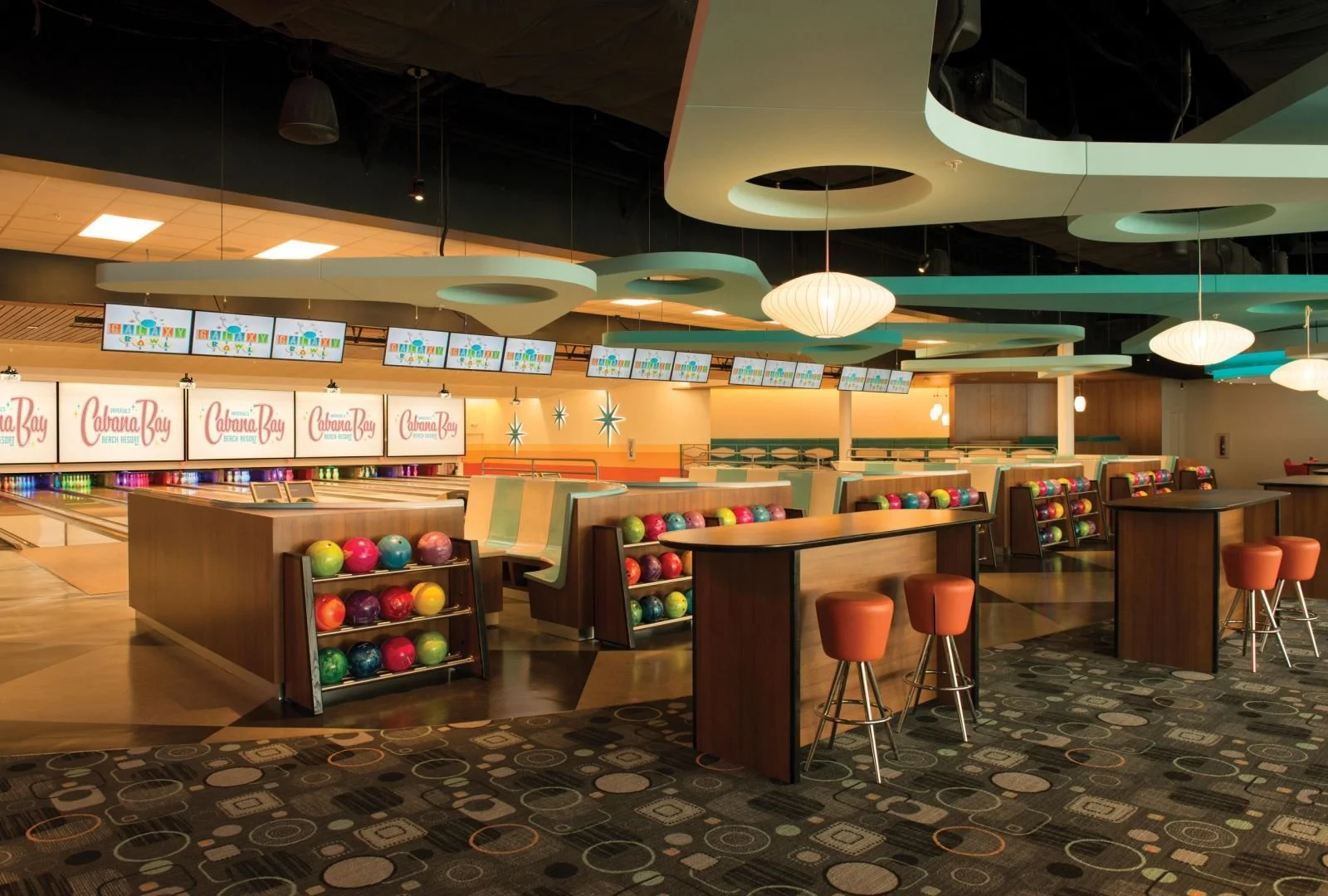 Bowling alley at Cabana Bay Beach Resort - Universal Orlando