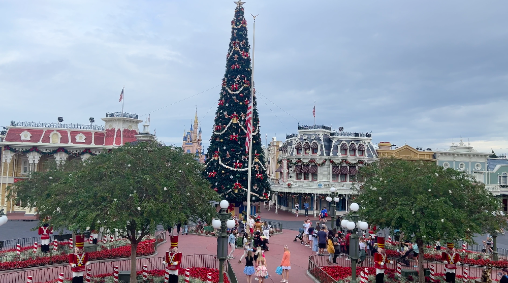 Disney World Magic Kingdom Christmas Tree on Main Street USA