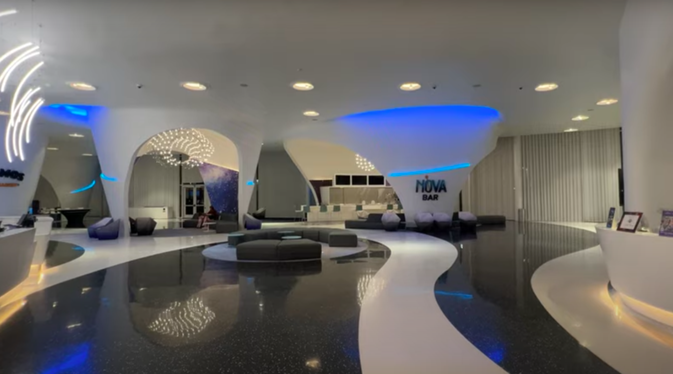 Lobby and check-in at Stella Nova Resort