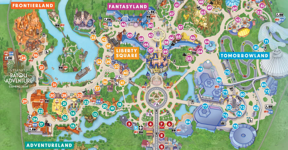 Map of Magic Kingdom