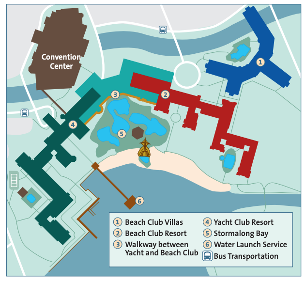 map of disney's yacht club and beach club resort