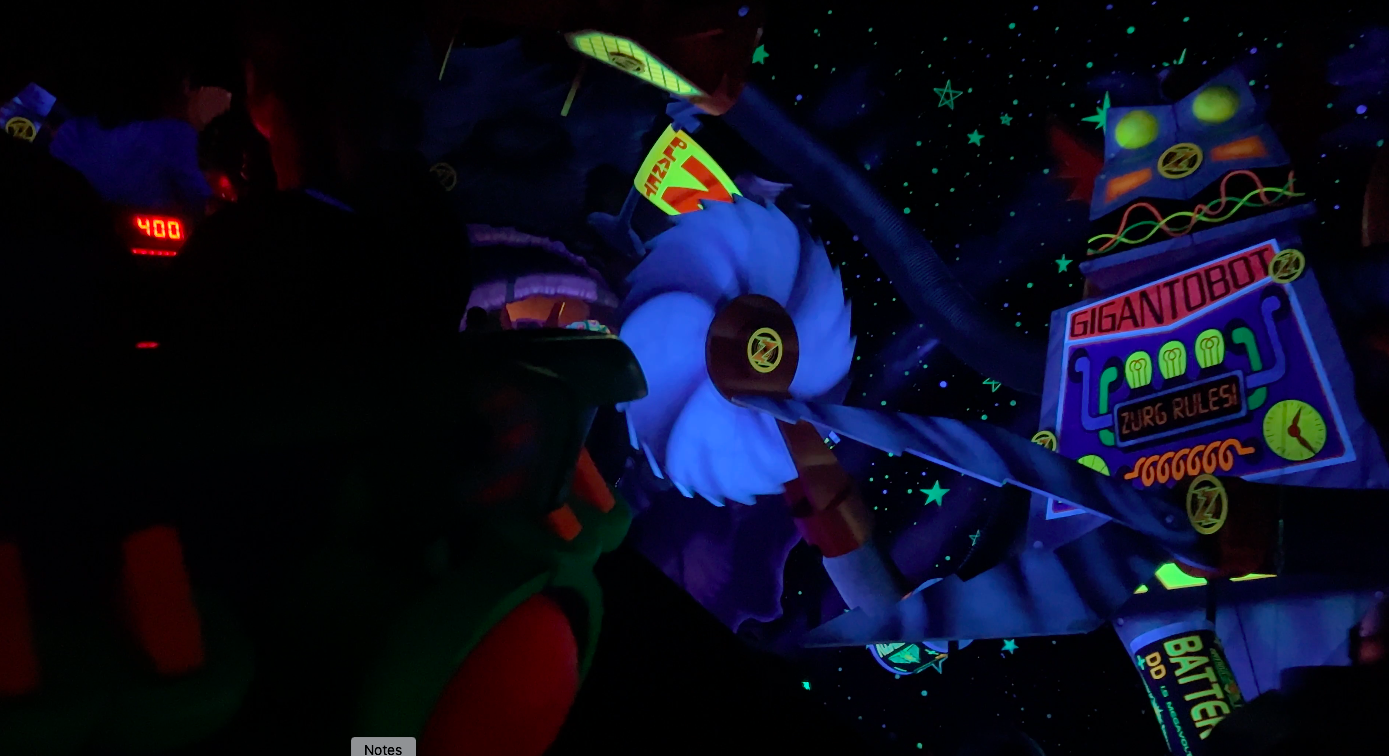 Inside Buzz Lightyear Space Ranger Spin at Magic Kingdom Park, Walt Disney World
