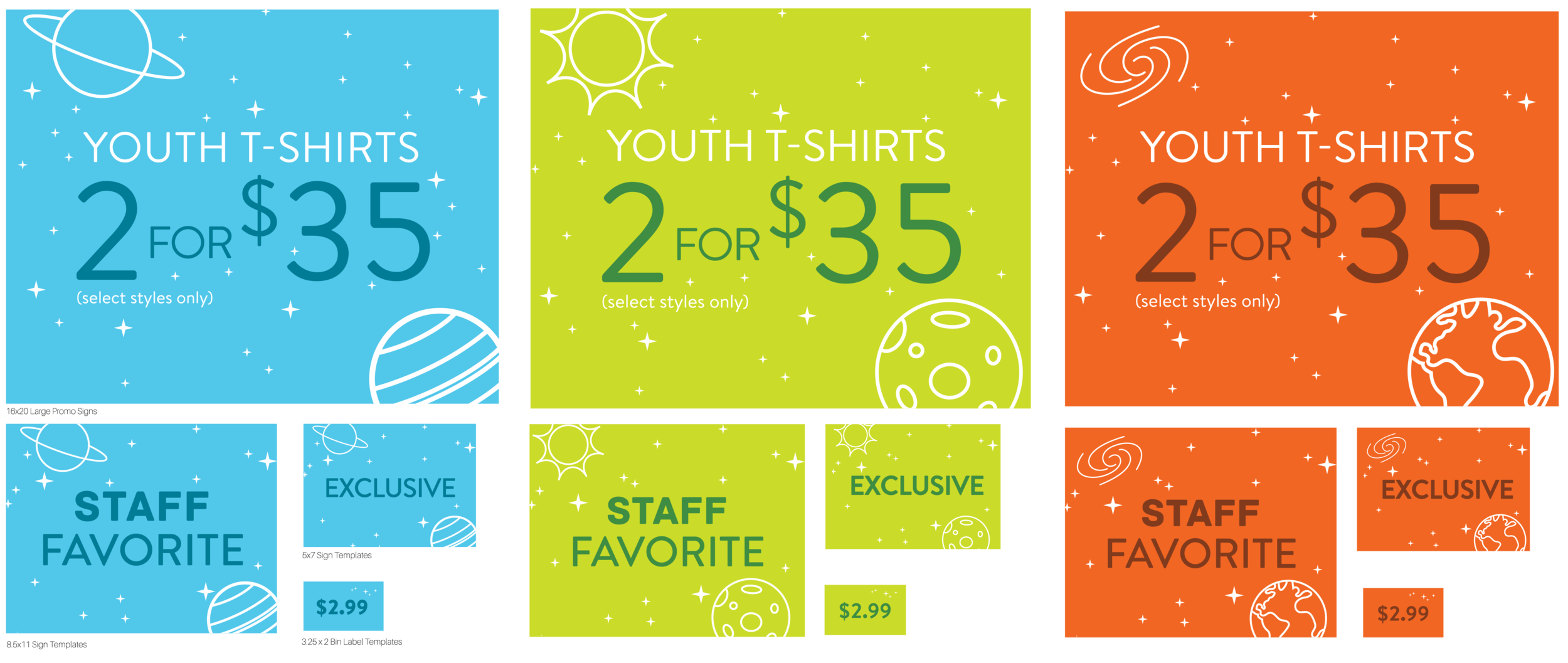  Gift shop sign kit templates (Adler Planetarium, Chicago) 