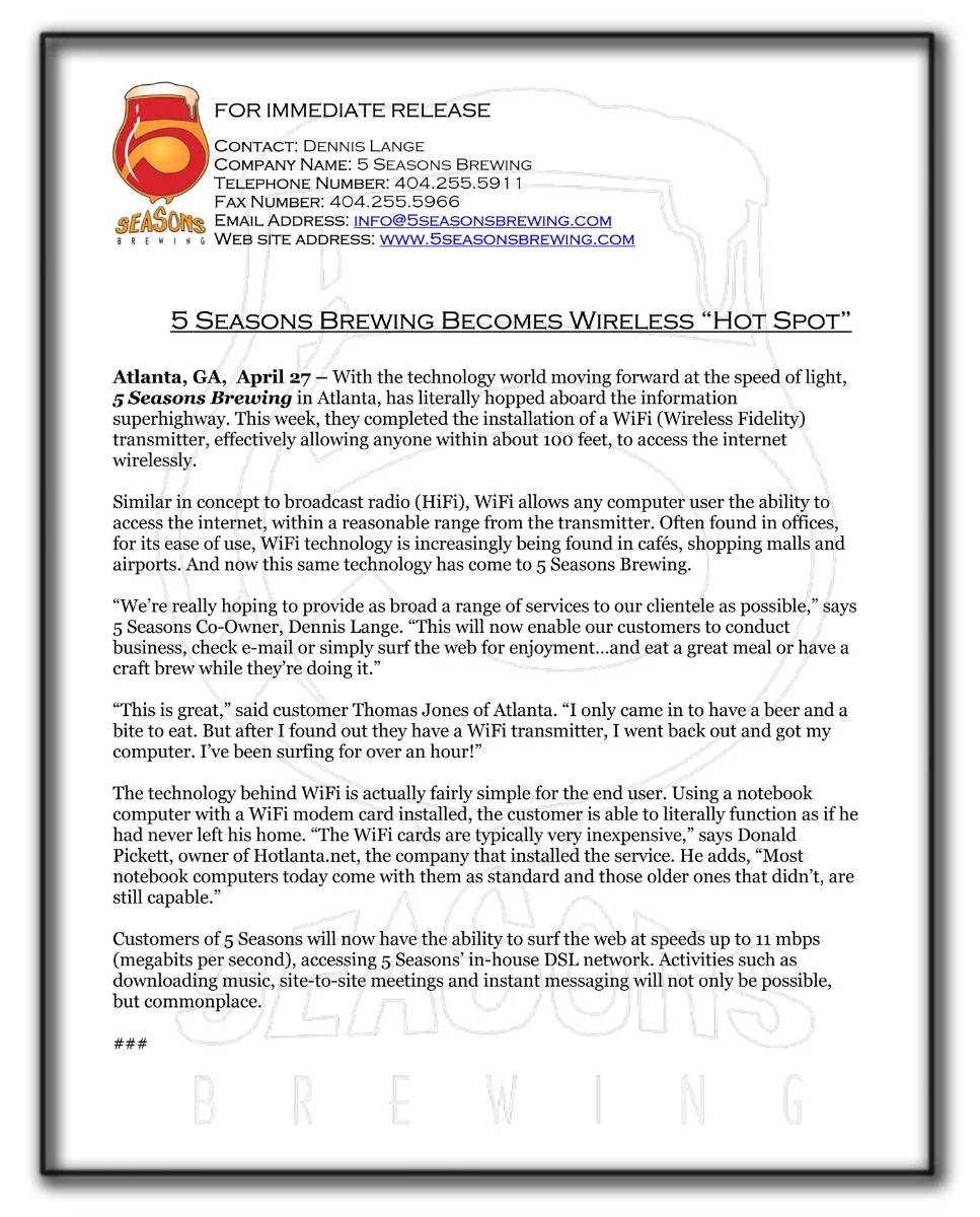 Nobody will create better, print-ready press releases than we do!