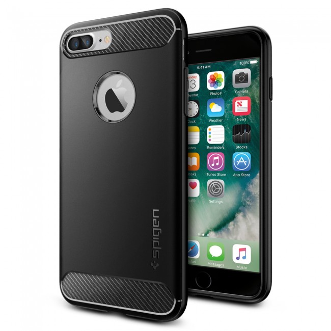 Unauthorized Substantial Fade out Spigen iPhone 8 Plus/7 Plus Rugged Armor Case Black — CoreComputerCo.