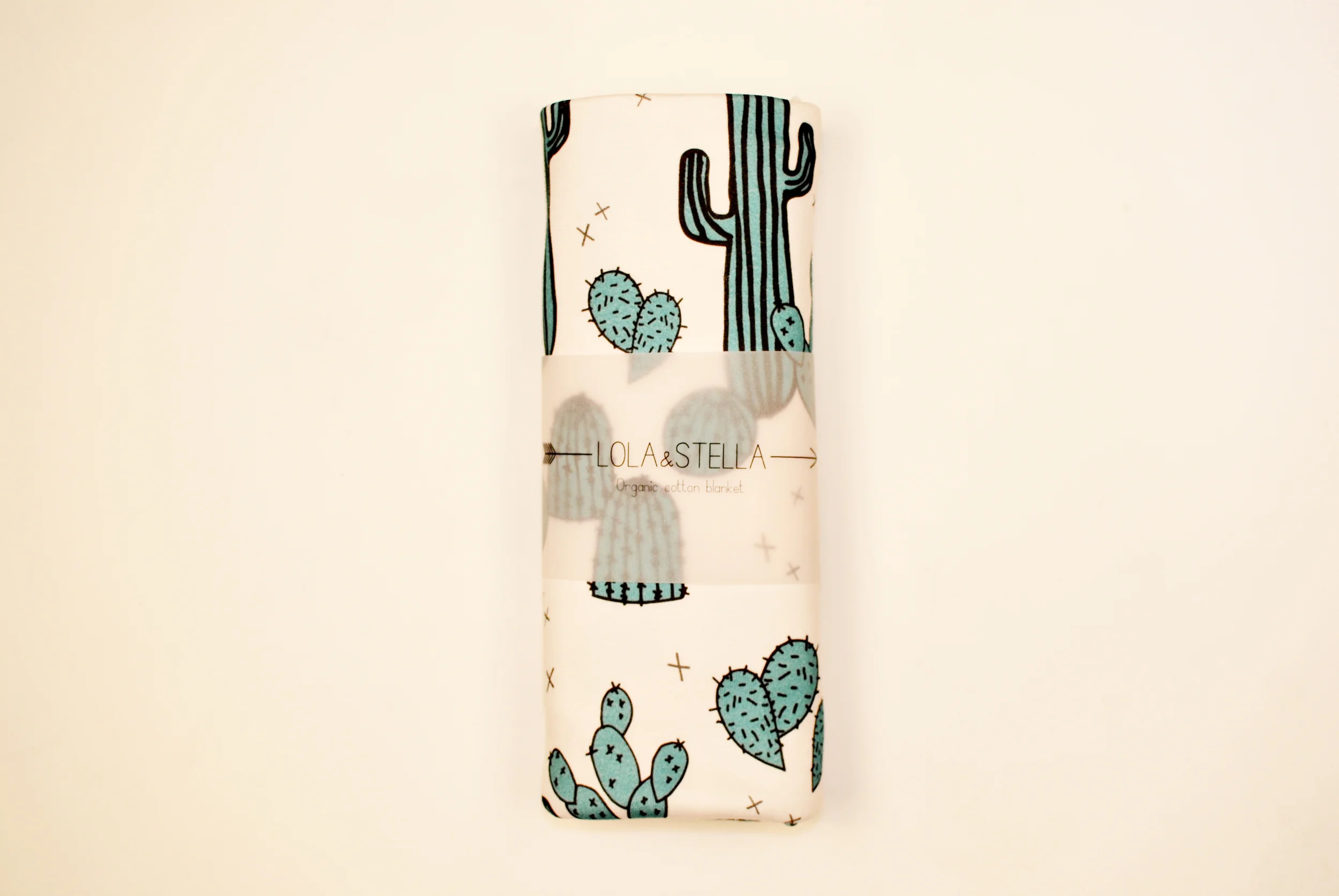 organic baby blanket // cactus