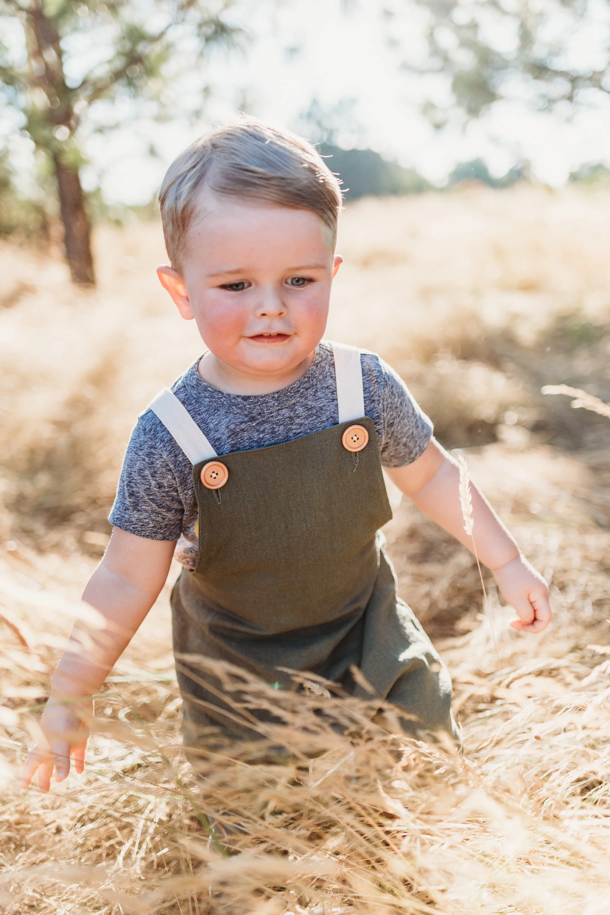 baby boy linen overalls
