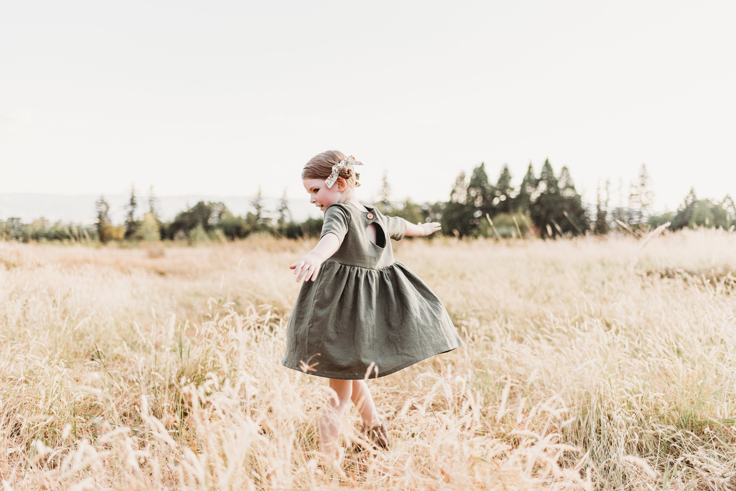 girls linen dress
