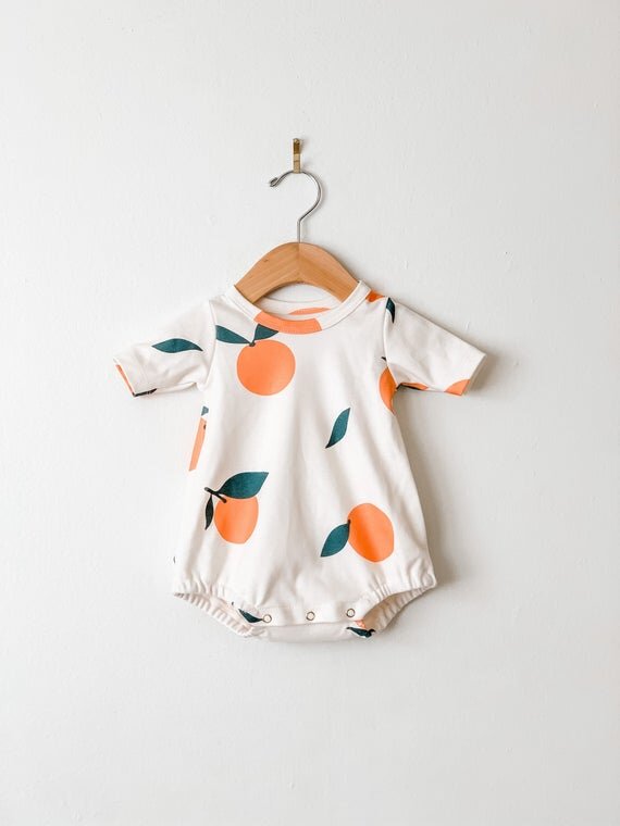 bubble romper // clementine