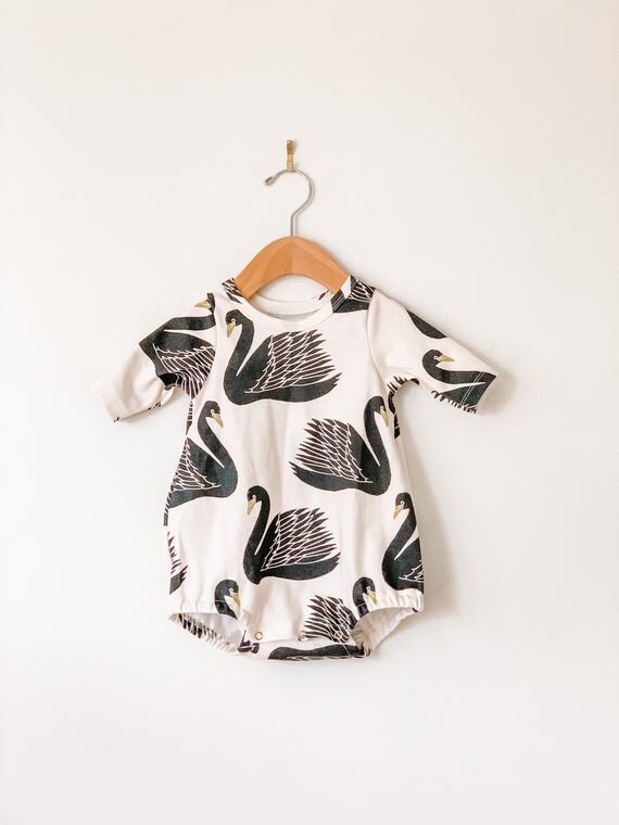 bubble romper // swan