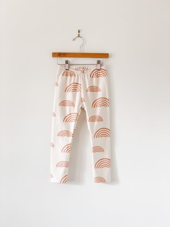 organic leggings / rainbow