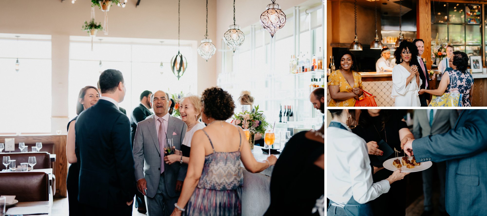 Philadelphia Wedding Elopement Colorful Portraits Zahav Reception Guests