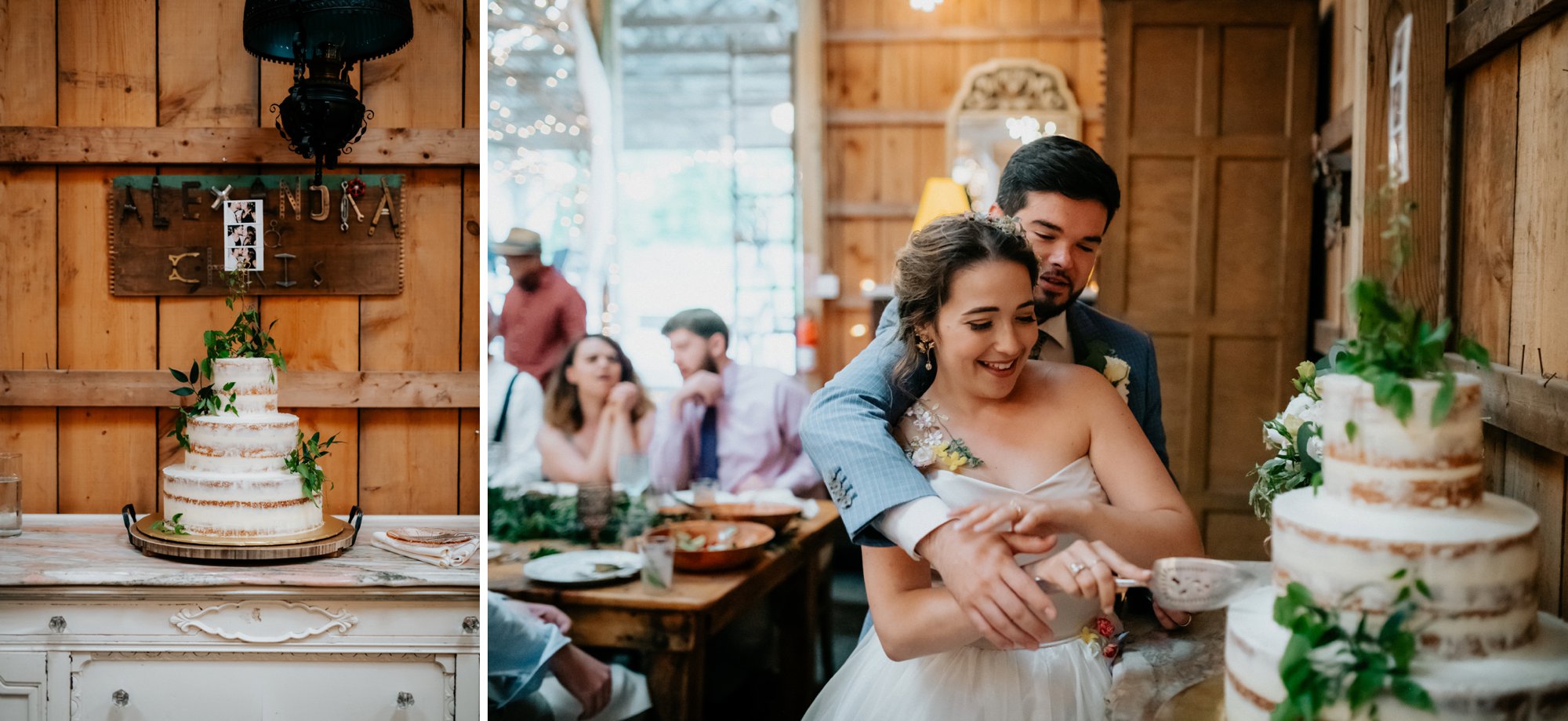 Fiddle Lake Farm Philadelphia Pennsylvania Misty Rustic Wedding with Lush Florals Naked Cake