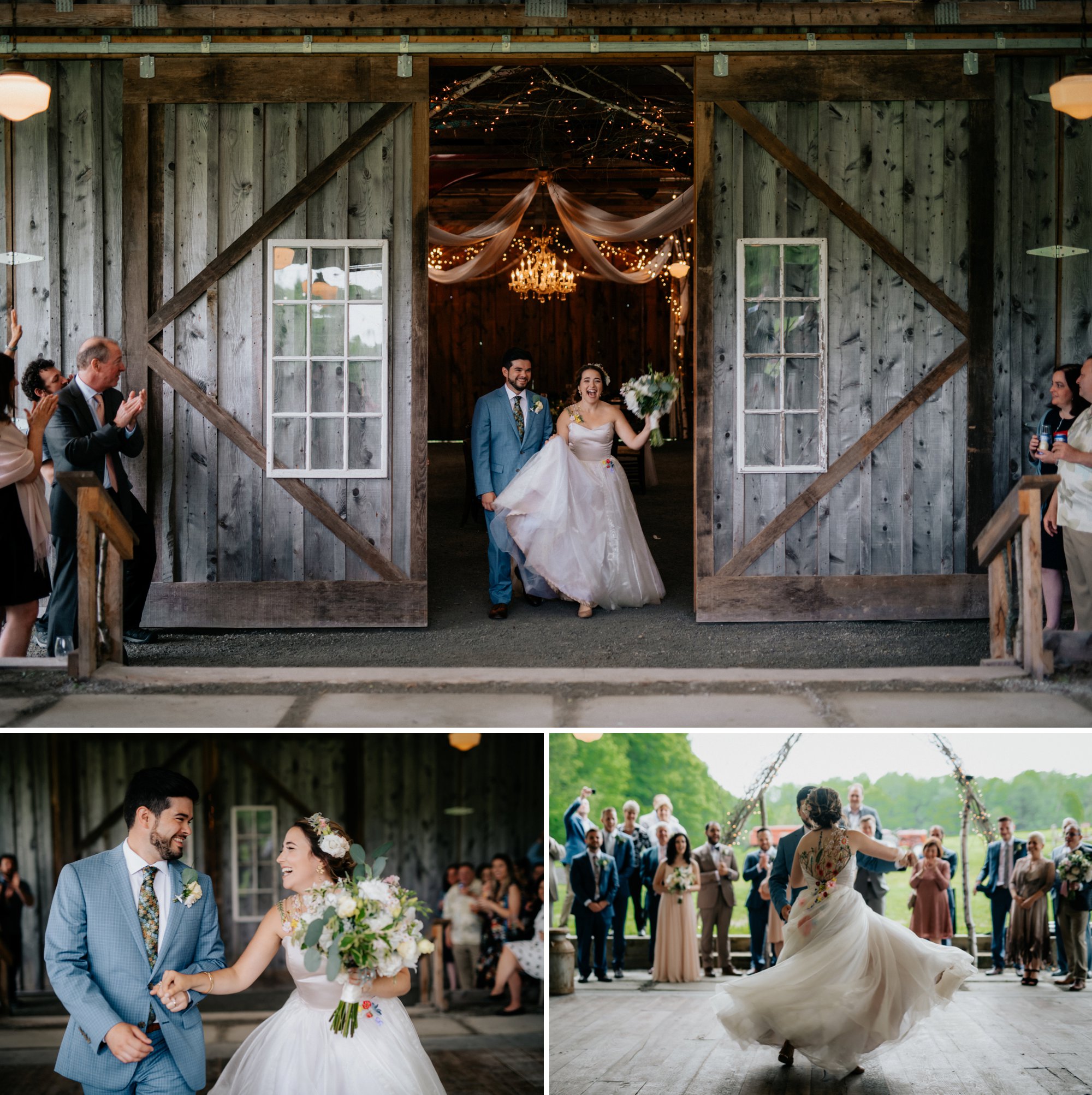 Fiddle Lake Farm Philadelphia Pennsylvania Misty Rustic Wedding with Lush Florals First Dance