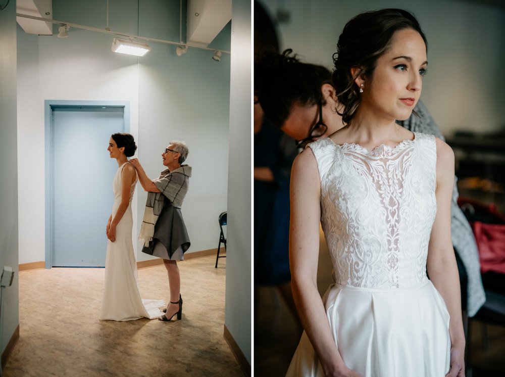 Same Sex Lesbian Wedding at the Penn Museum with Iconic Portraits at Franklin Field in Philadelphia, PA