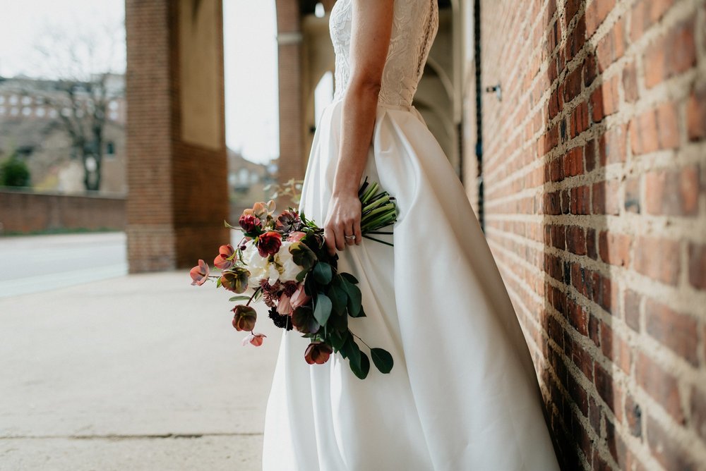 Same Sex Lesbian Wedding at the Penn Museum with Iconic Portraits at Franklin Field in Philadelphia, PA