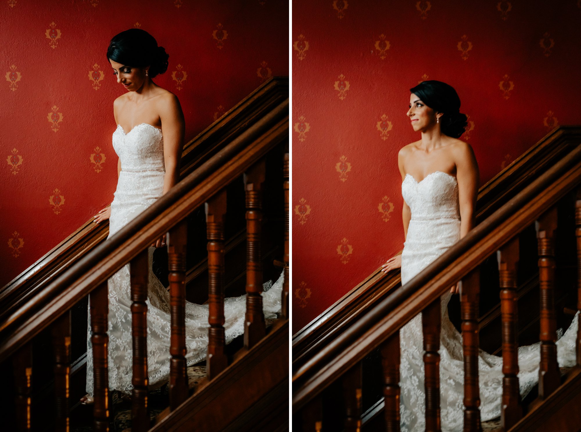 Lush Rainy Wedding at Knowlton Mansion in Philadelphia PA Moody Shadows and Umbrella Portraits