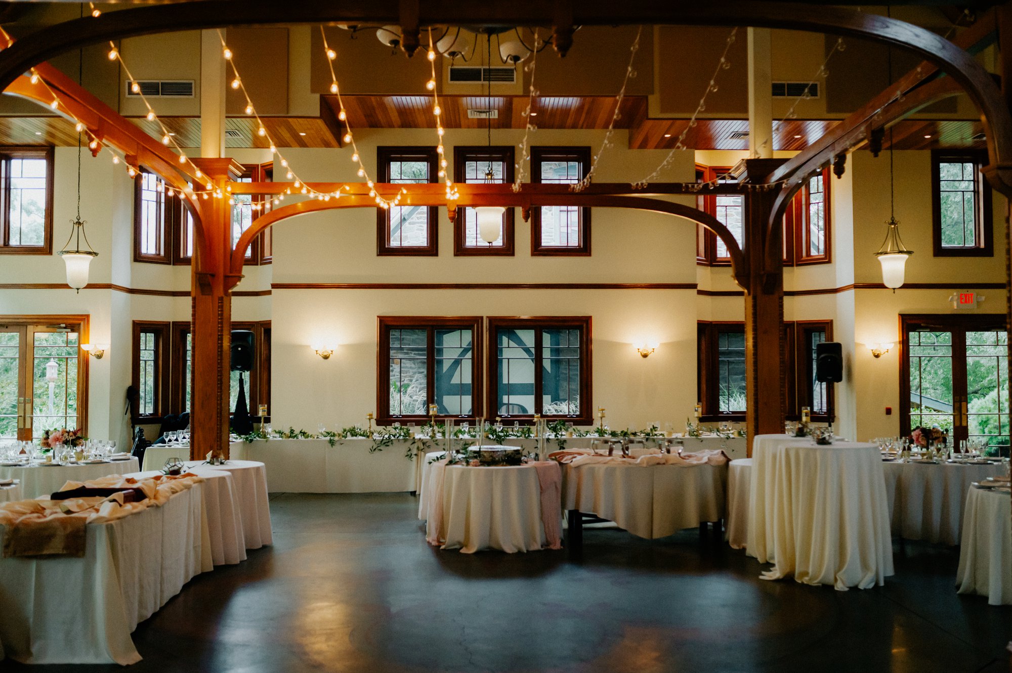 Lush Rainy Wedding at Knowlton Mansion in Philadelphia PA Moody Shadows and Umbrella Portraits