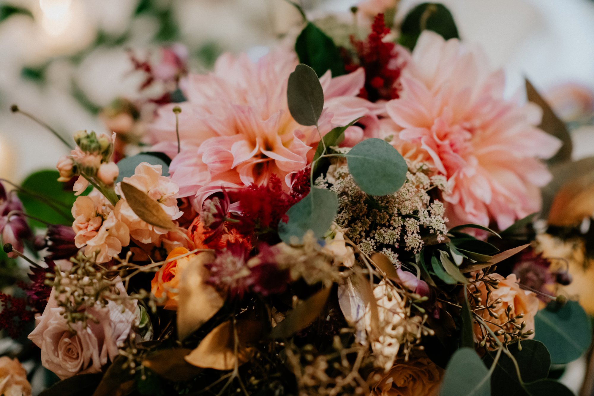 Lush Rainy Wedding at Knowlton Mansion in Philadelphia PA Moody Shadows and Umbrella Portraits