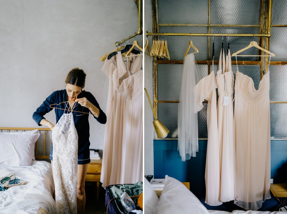 Stylish Philadelphia Wedding with preparations at Stay Lokal Bok and AirBnb and a Bok Building Rooftop Ceremony Grooms Fashion