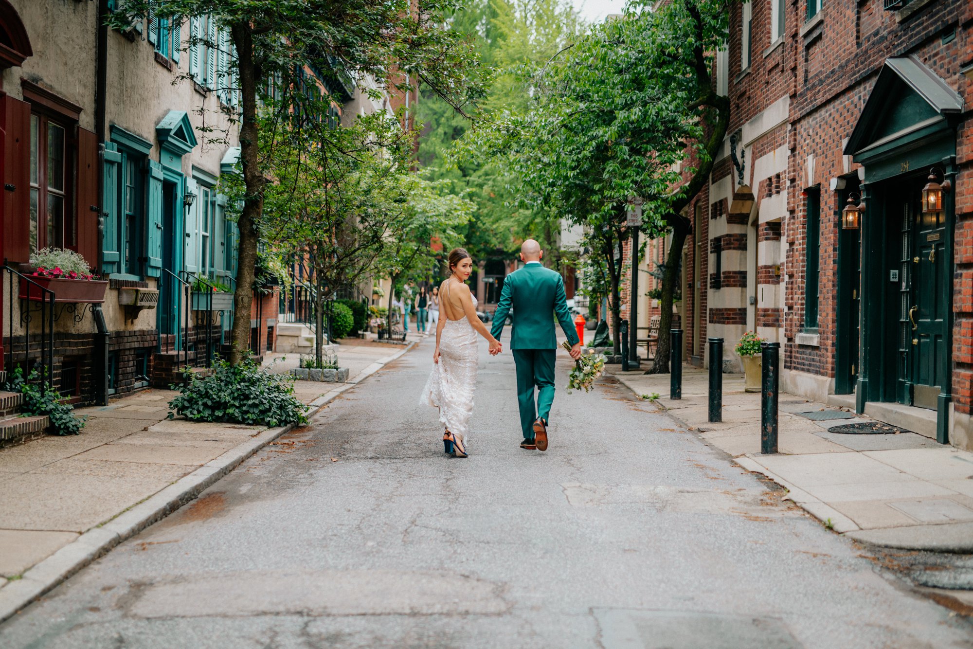 Stylish Philadelphia Wedding with preparations at Stay Lokal Bok and AirBnb and a Bok Building Rooftop Ceremony Grooms Fashion