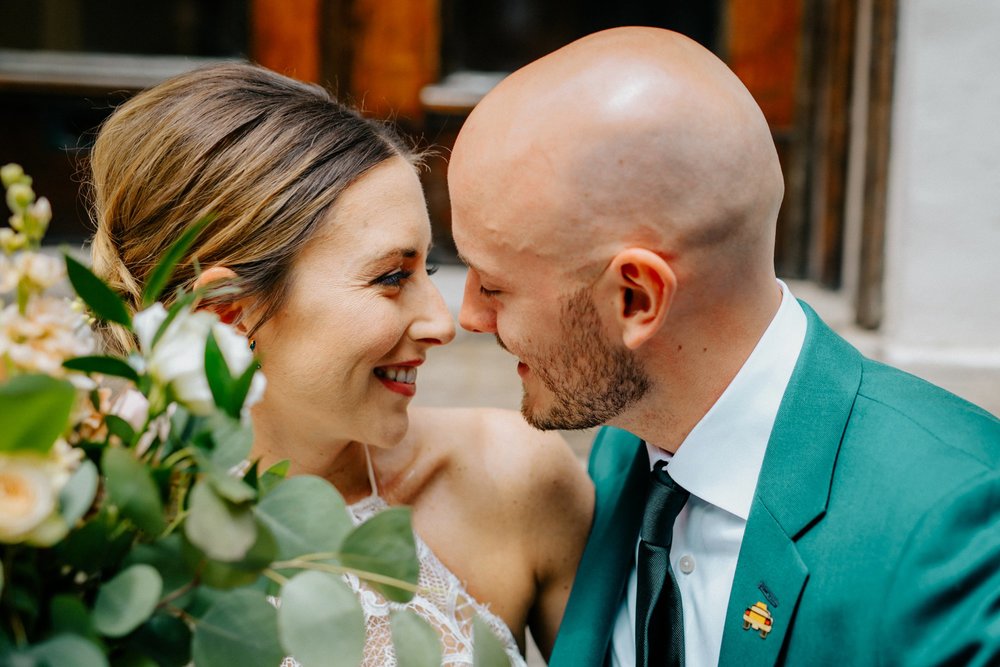 Stylish Philadelphia Wedding with preparations at Stay Lokal Bok and AirBnb and a Bok Building Rooftop Ceremony Grooms Fashion