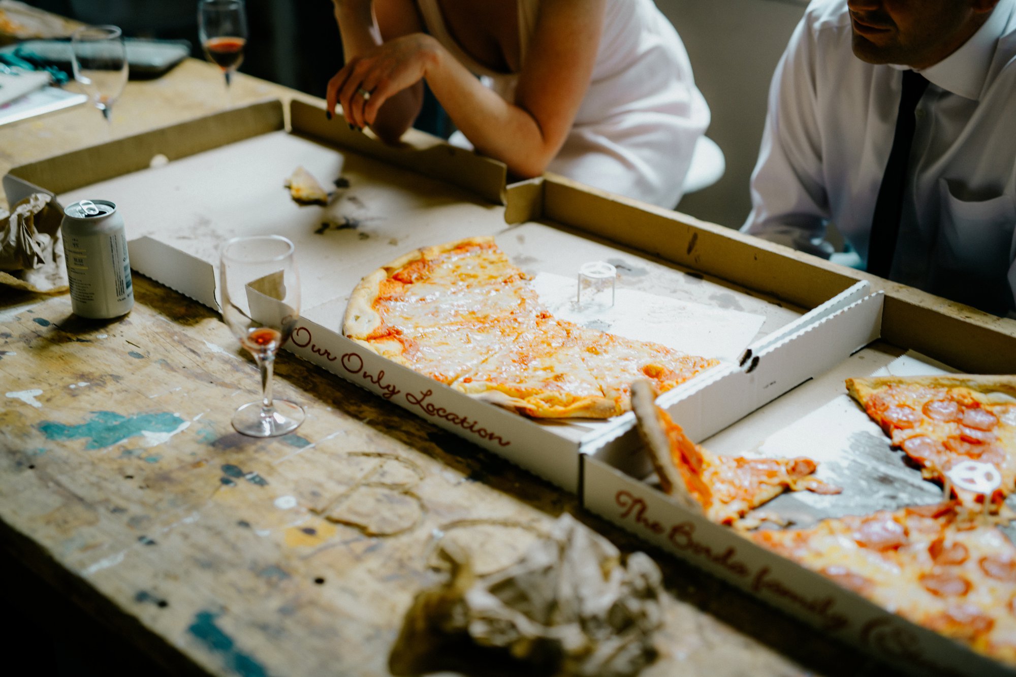 Stylish Philadelphia Wedding with preparations at Stay Lokal Bok and AirBnb and a Bok Building Rooftop Ceremony Grooms Fashion