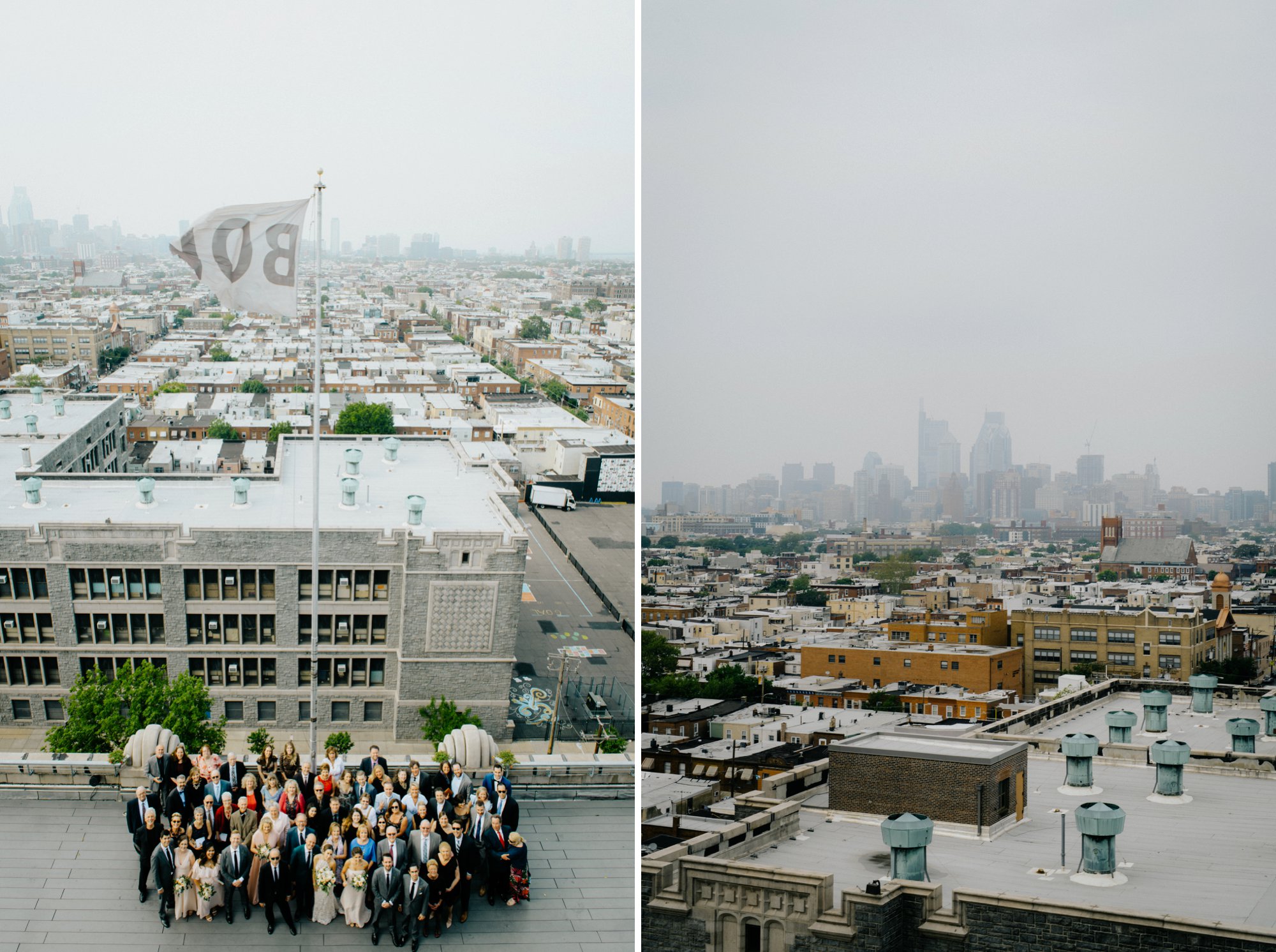 Stylish Philadelphia Wedding with preparations at Stay Lokal Bok and AirBnb and a Bok Building Rooftop Ceremony Grooms Fashion