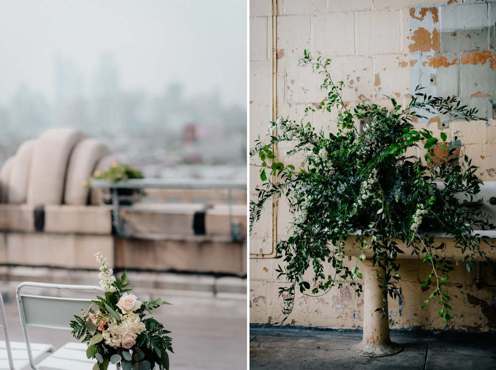 Stylish Philadelphia Wedding with preparations at Stay Lokal Bok and AirBnb and a Bok Building Rooftop Ceremony Grooms Fashion