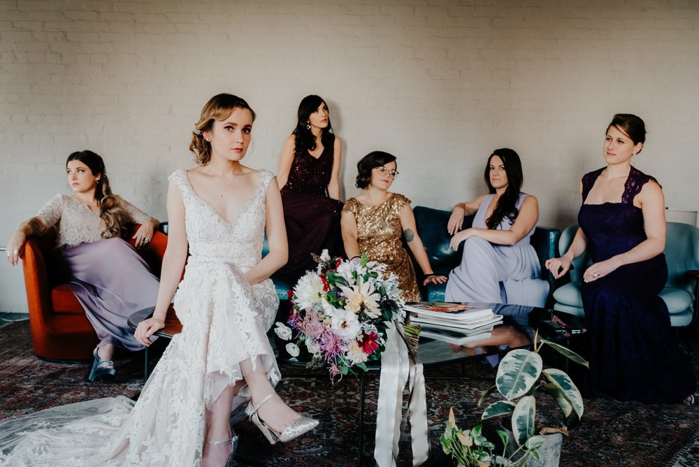 Elegant Fishtown Philadelphia Wedding Modern Styling Donuts Ben Franklin Bridge