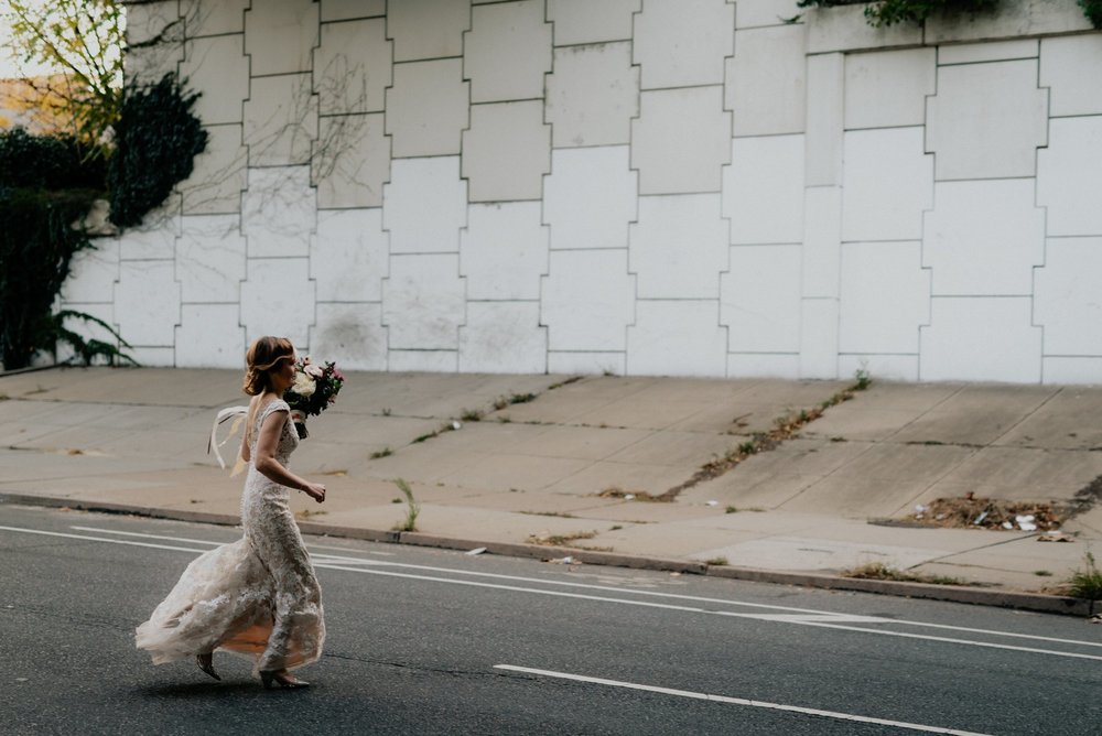 Elegant Fishtown Philadelphia Wedding Modern Styling Donuts Ben Franklin Bridge