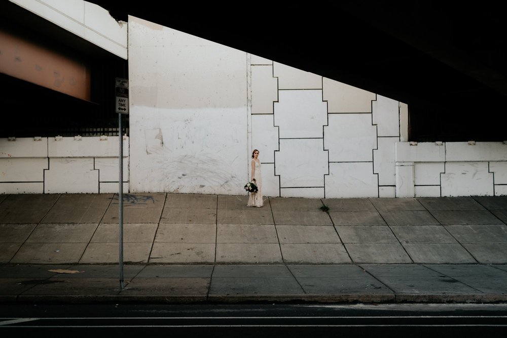 Elegant Fishtown Philadelphia Wedding Modern Styling Donuts Ben Franklin Bridge