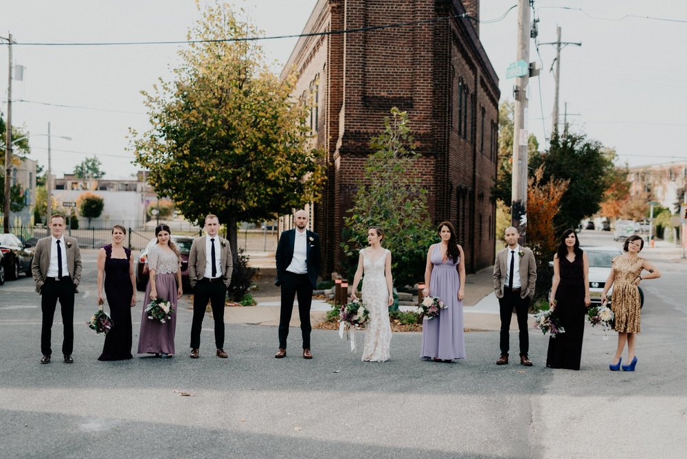 Elegant Fishtown Philadelphia Wedding Modern Styling Donuts Ben Franklin Bridge