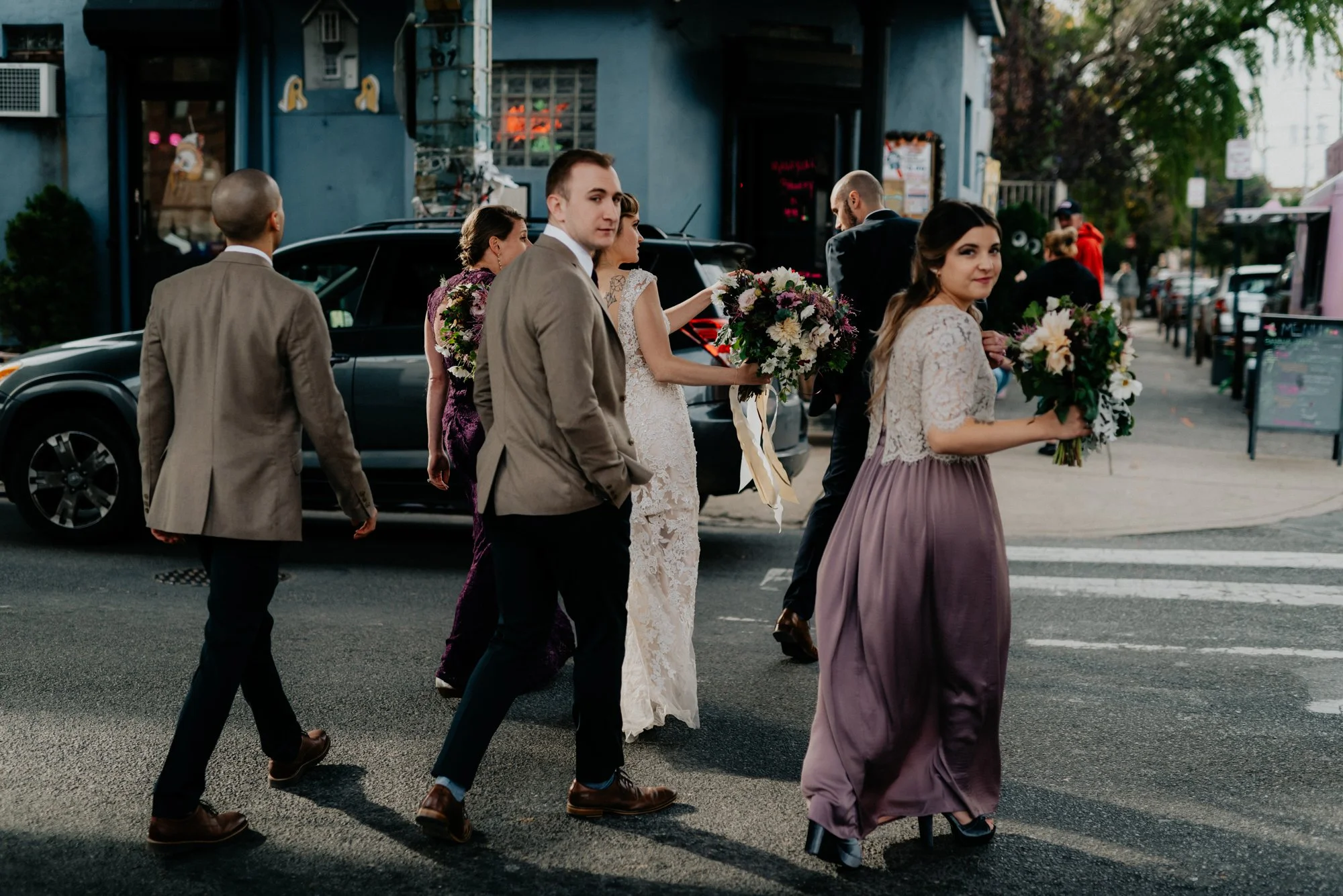 Elegant Fishtown Philadelphia Wedding Modern Styling Donuts Ben Franklin Bridge