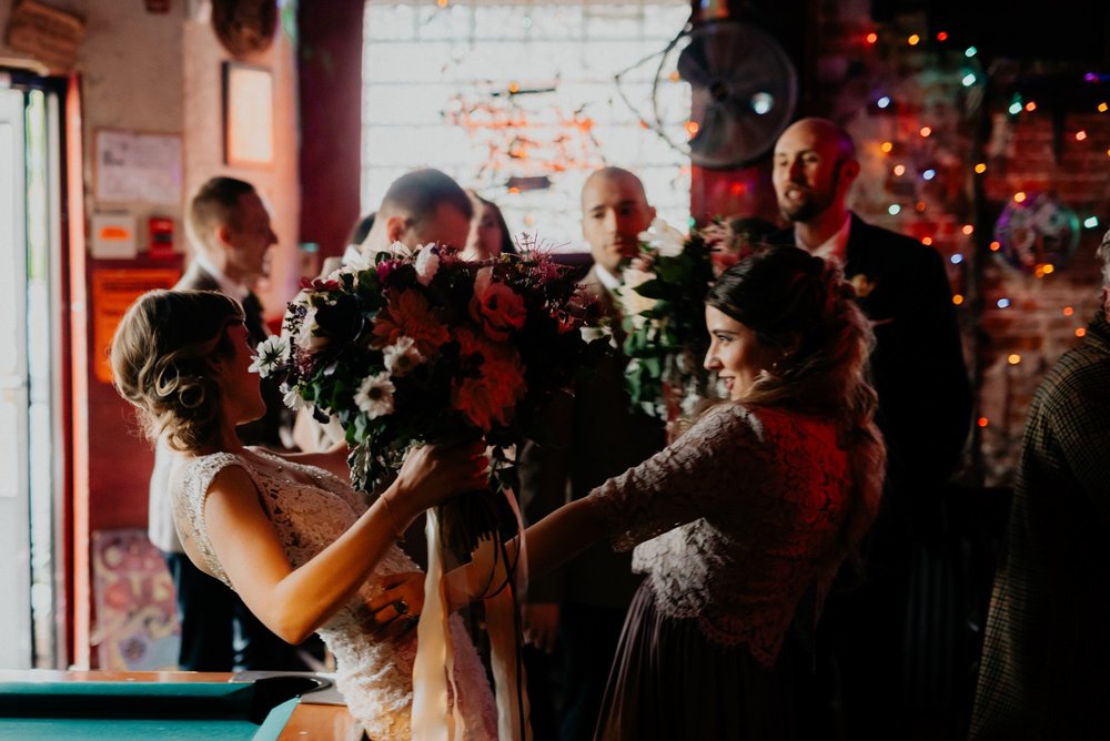 Elegant Fishtown Philadelphia Wedding Modern Styling Donuts Ben Franklin Bridge